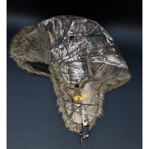 Hot Shot Realtree Camo ML Trapper Hat Hunting Faux Fur Outdoor Camouflage - Picture 1 of 10